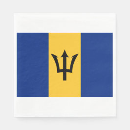 Servilleta De Papel Bandera de Barbados (Barbados) (Bajan)