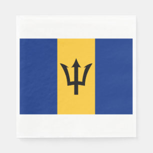 Servilleta De Papel Bandera de Barbados (Barbados) (Bajan)
