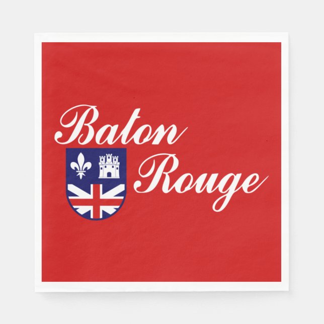 Servilleta De Papel Bandera de Baton Rouge (Luisiana) (Anverso)