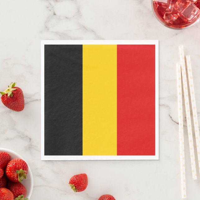 Servilleta De Papel Bandera de Bélgica (In situ)