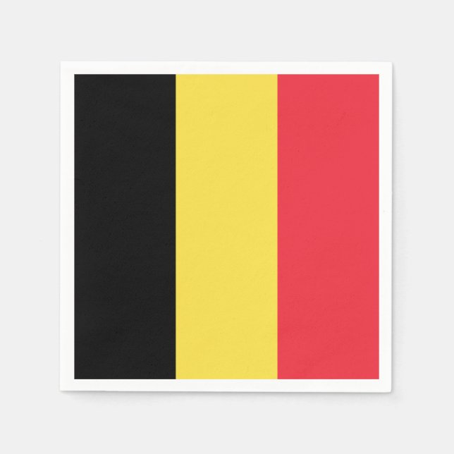 Servilleta De Papel Bandera de Bélgica (Anverso)