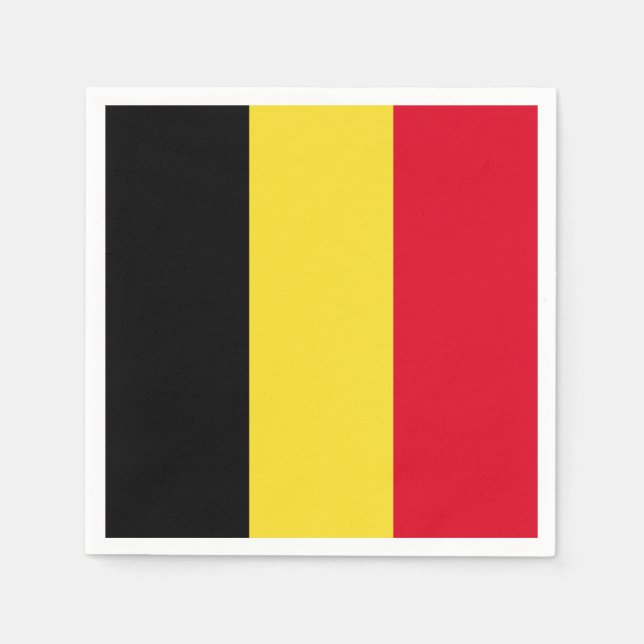 Servilleta De Papel Bandera de Bélgica (Anverso)
