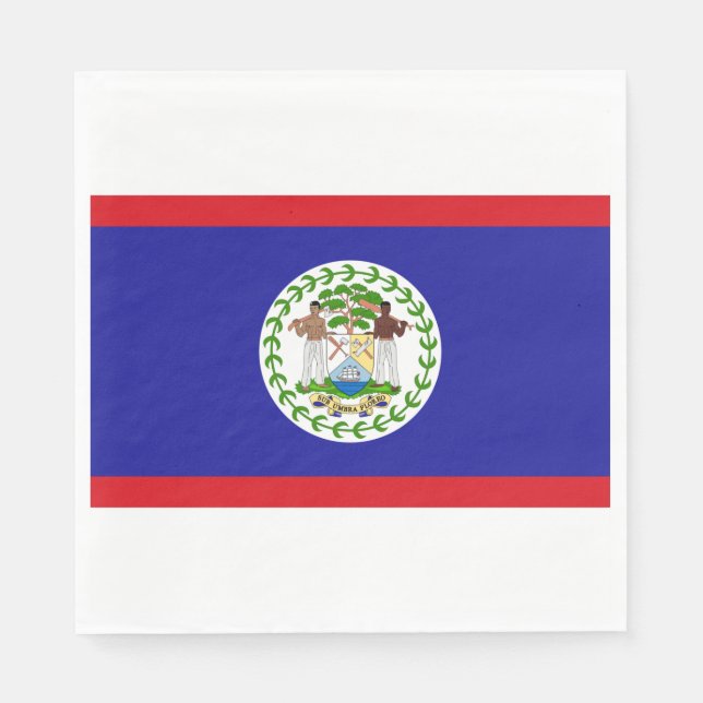 Servilleta De Papel Bandera de Belice (Anverso)