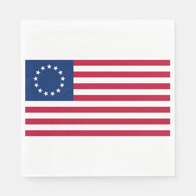 Servilleta De Papel Bandera de Betsy Ross en Estados Unidos (Anverso)