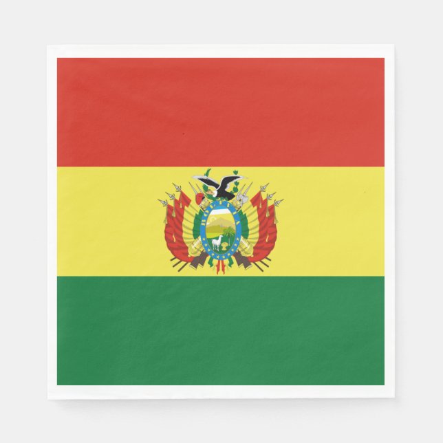 Servilleta De Papel Bandera de Bolivia (Anverso)