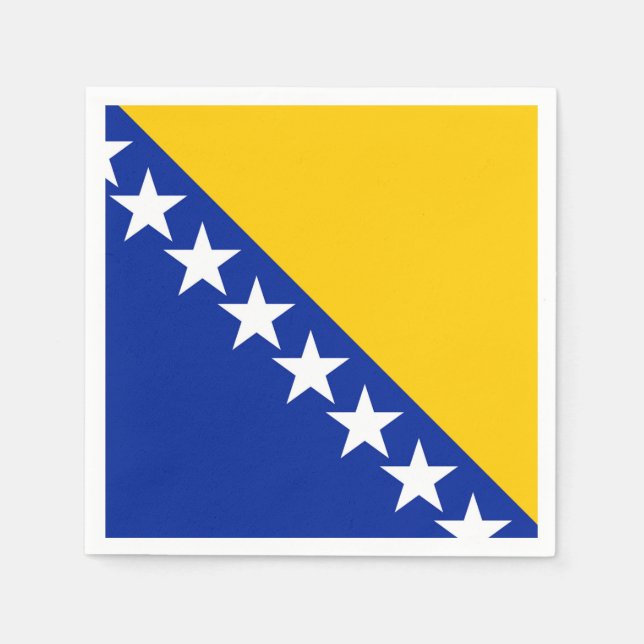 Servilleta De Papel Bandera de Bosnia y Herzegovina (Anverso)