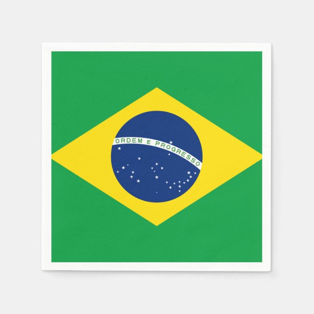 Servilleta De Papel Bandera de Brasil (Anverso)