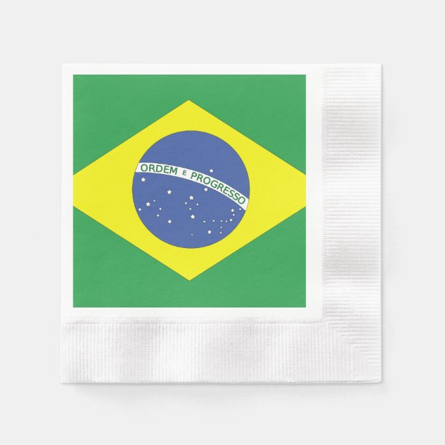 Servilleta De Papel Bandera de Brasil (Anverso)
