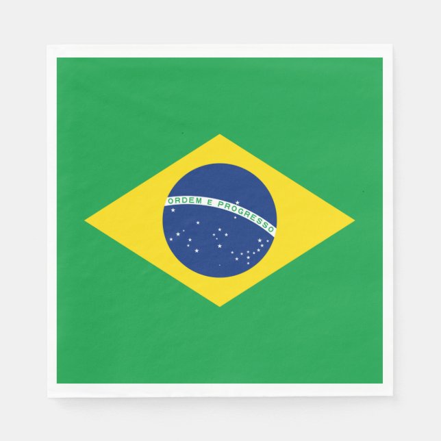Servilleta De Papel Bandera de Brasil (Anverso)
