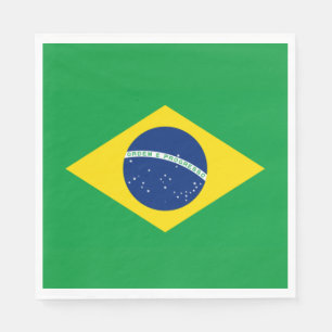 Servilleta De Papel Bandera de Brasil Copa Mundial 2026 Fútbol Brasil