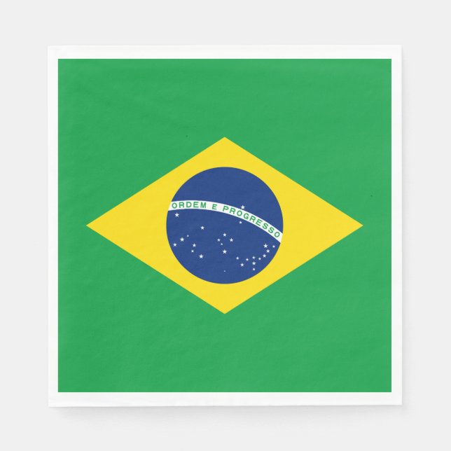Servilleta De Papel Bandera de Brasil Patriótica (Anverso)