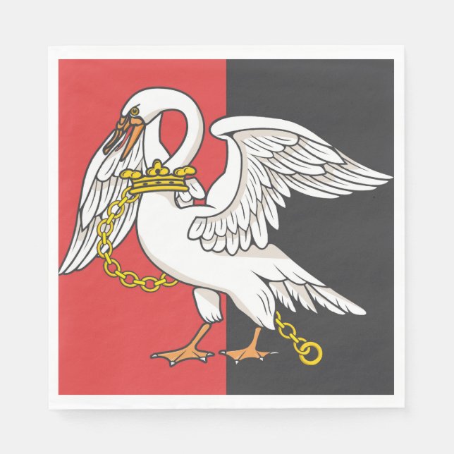 Servilleta De Papel Bandera de Buckinghamshire (condado del Reino Unid (Anverso)