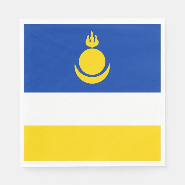 Servilleta De Papel Bandera de Buryatia Patriótica (Anverso)