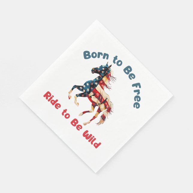 Servilleta De Papel Bandera de caballo América (Esquina)