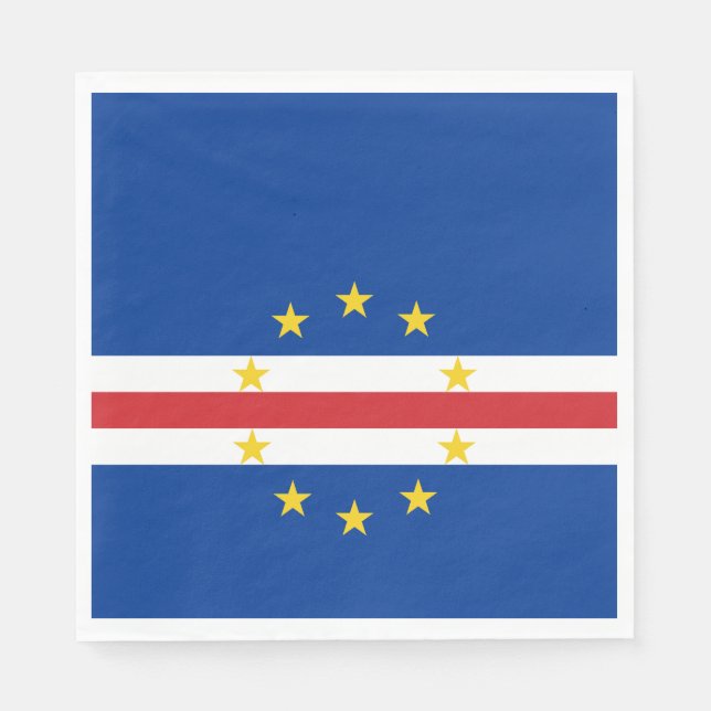 Servilleta De Papel Bandera de Cabo Verde (Anverso)