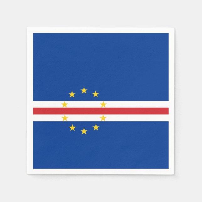 Servilleta De Papel Bandera de Cabo Verde (Cabo Verde) (Anverso)