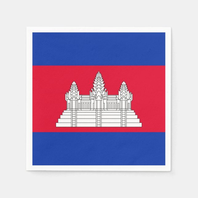 Servilleta De Papel Bandera de Camboya (Anverso)