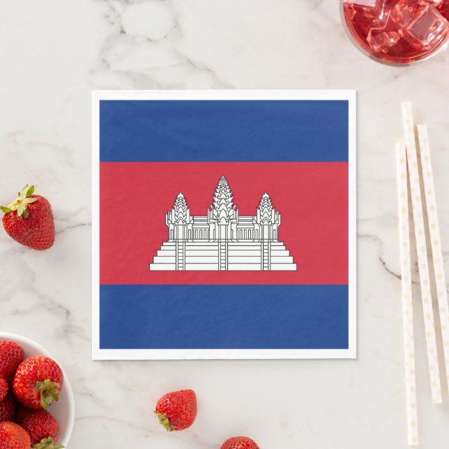 Servilleta De Papel Bandera de Camboya (In situ)