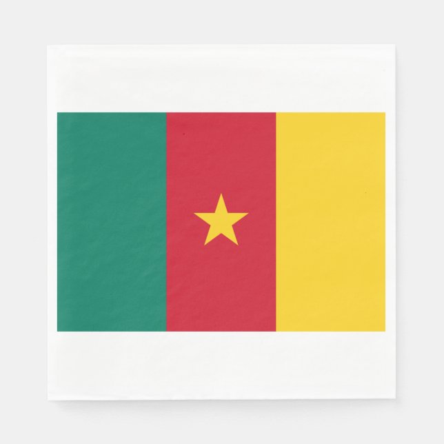 Servilleta De Papel Bandera de Camerún (Anverso)