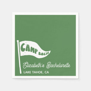 Servilleta De Papel Bandera de campamento de Bachelorette de Camp Bach