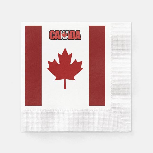 Servilleta De Papel Bandera de Canadá     (Anverso)