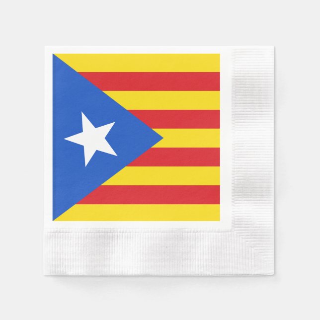 Servilleta De Papel Bandera de Cataluña (Anverso)