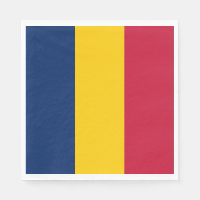 Servilleta De Papel Bandera de Chad (Anverso)