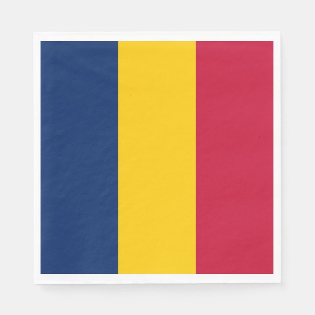 Servilleta De Papel Bandera de Chad (país africano) (Anverso)