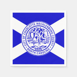 Servilleta De Papel Bandera de Charlotte (Carolina del Norte)