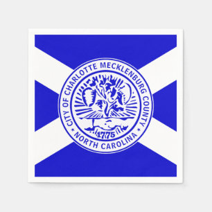 Servilleta De Papel Bandera de Charlotte (Carolina del Norte)