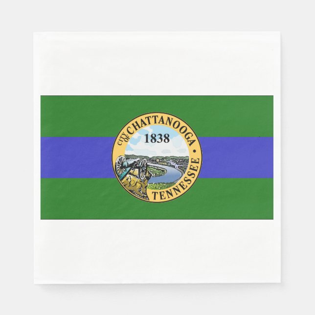 Servilleta De Papel Bandera de Chattanooga (Tennessee) (Anverso)