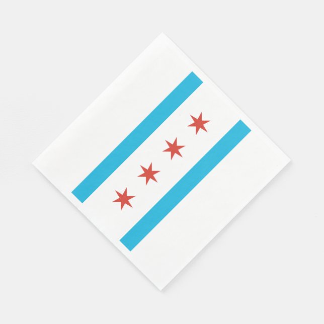 Servilleta De Papel Bandera de Chicago (Esquina)