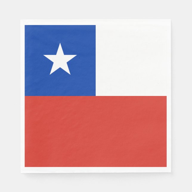 Servilleta De Papel Bandera de Chile (Anverso)