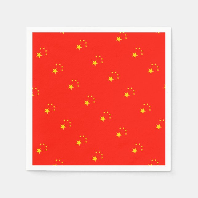 Servilleta De Papel Bandera de China - Alta calidad (Anverso)