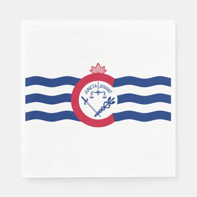 Servilleta De Papel Bandera de Cincinnati (Ohio) (Anverso)