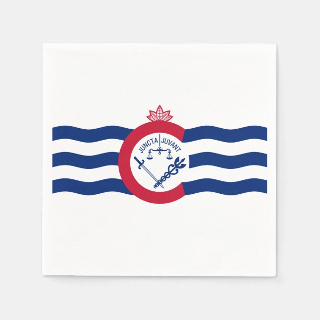 Servilleta De Papel Bandera de Cincinnati, servilletas Ohio (Anverso)