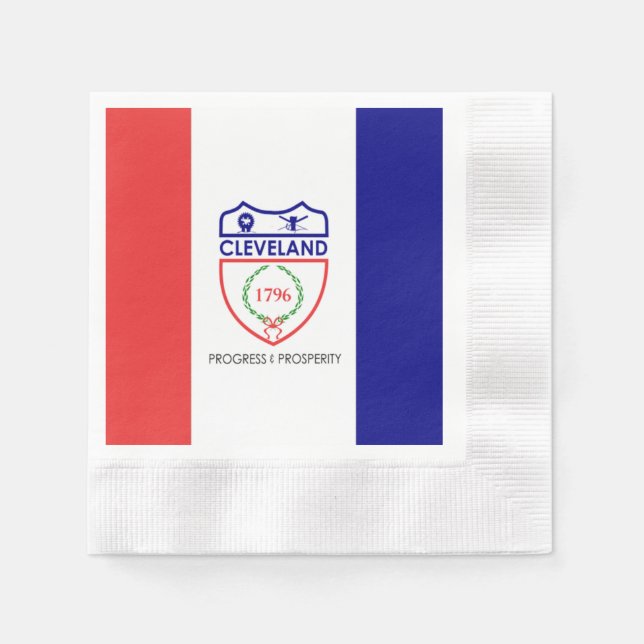 Servilleta De Papel Bandera de Cleveland (Anverso)
