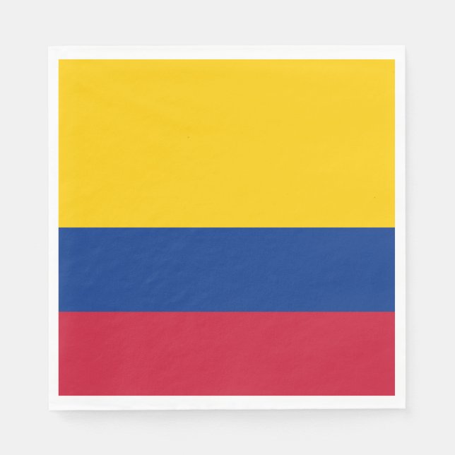 Servilleta De Papel Bandera de Colombia (Anverso)