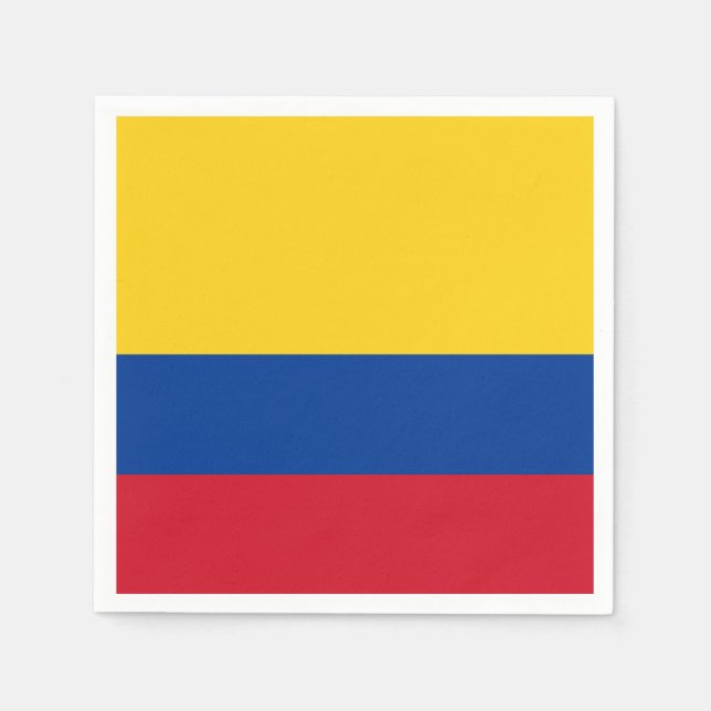 Servilleta De Papel Bandera de Colombia (Anverso)
