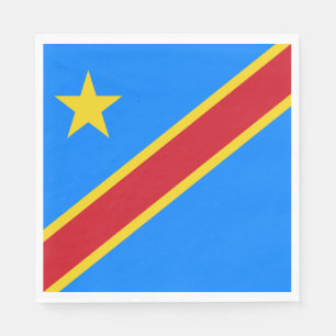 Servilleta De Papel Bandera de Congo Kinshasa