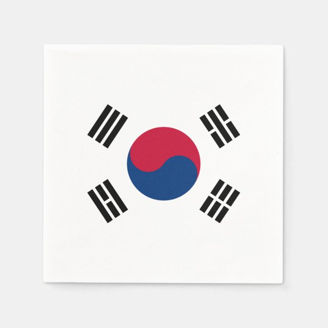 Servilleta De Papel Bandera de Corea del Sur (Anverso)