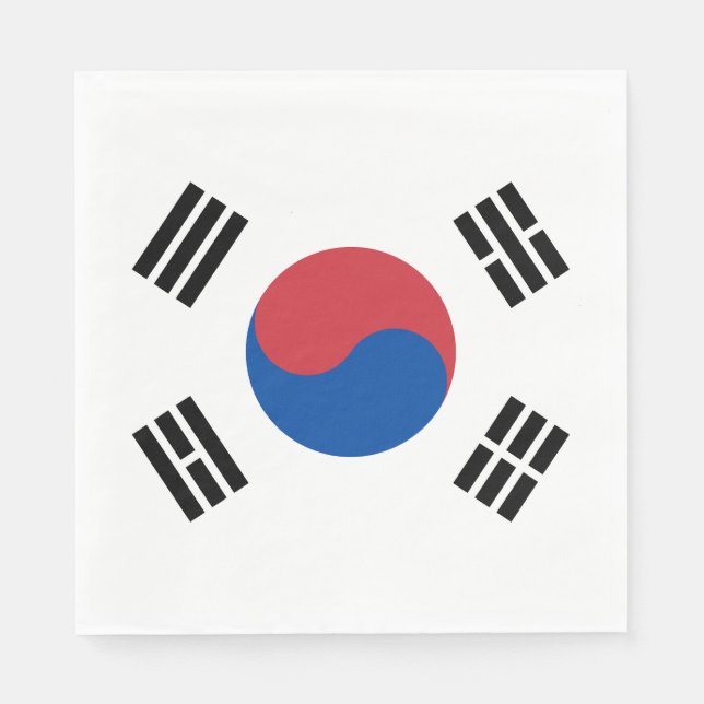 Servilleta De Papel Bandera de Corea del Sur (Anverso)