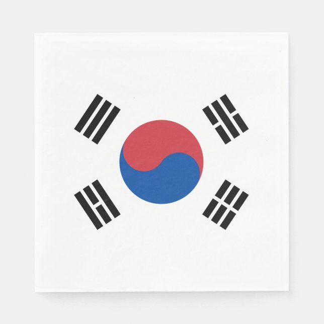 Servilleta De Papel Bandera de Corea del Sur (ROK) (Anverso)