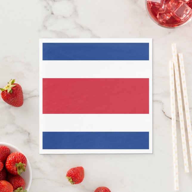 Servilleta De Papel Bandera de Costa Rica (In situ)