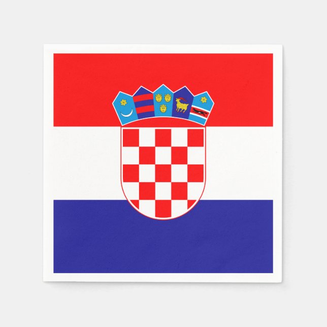 Servilleta De Papel Bandera de Croacia (Anverso)