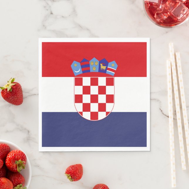 Servilleta De Papel Bandera de Croacia (In situ)