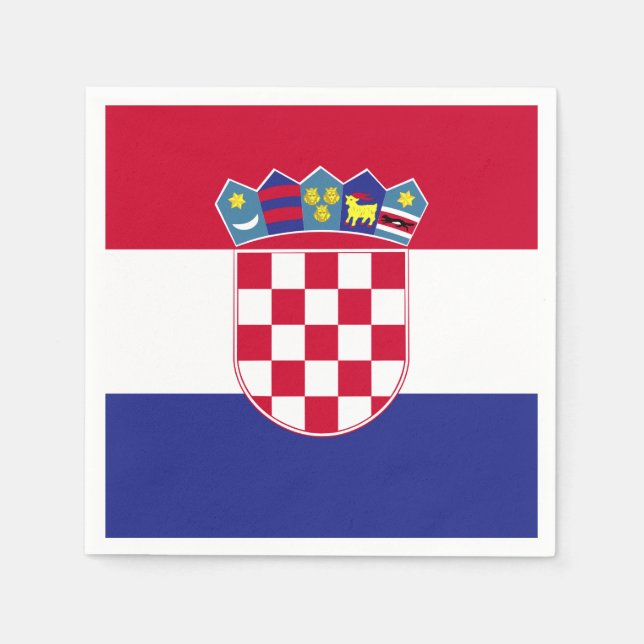 Servilleta De Papel Bandera de Croacia (Anverso)