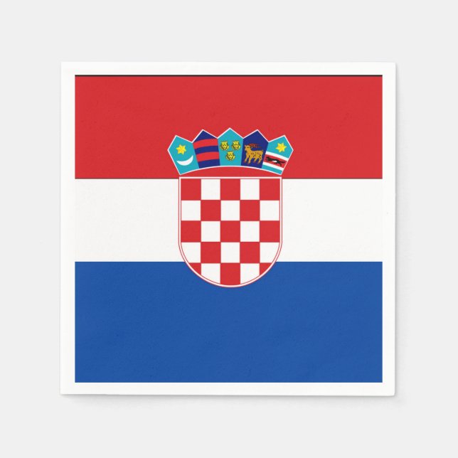 Servilleta De Papel Bandera de Croacia (Anverso)