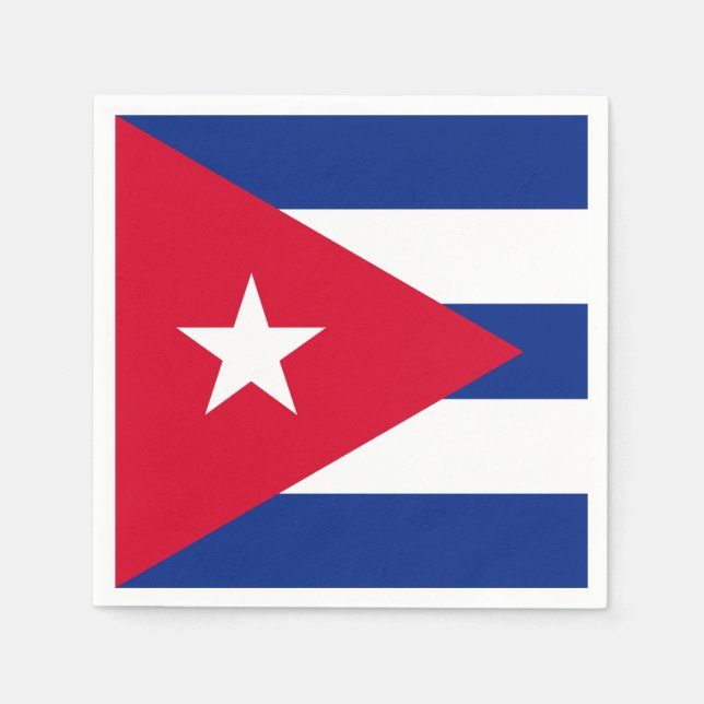 Servilleta De Papel Bandera de Cuba (Anverso)