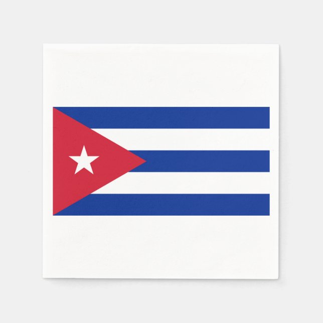 Servilleta De Papel Bandera de Cuba (Anverso)